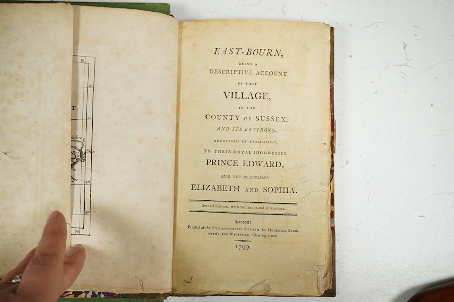 East-Bourn & Environs Guide, 1799 and Arnold - Birds of Eastbourne, 1936. Condition - poor to good